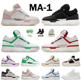 Roze dhgates Zapato Brown Sneaker Casual schoenen Amirir Ma 1 2 Wit plaat-formaat MA1 MA2 Man Scarpe Mint Green Luxe Cream Zwart Beige Designer Big Size Us 12 Trainer