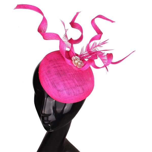 Fascinateur rose Clip de cheveux élégants femmes cocktails cocktail couches couches fêtard dames chapeau capul hair pince accessoire