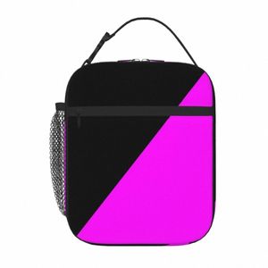 Sac à déjeuner fourre-tout avec drapeau rose, sac de pique-nique pour enfant, sac à déjeuner G4zJ #