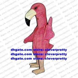 Roze flamingo vogel mascotte kostuum volwassen strip karakter outfit theatrale uitvoeringen Marketplstar MarketPlgenius ZX2635