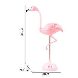 Pink Flamingo Touch Capteur Switch Capteur USB Charge USB Table de bureau Noir Lampe de lecture Light Rechargeable Anniversaire Cadeaux Décor