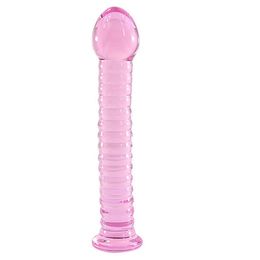 Godemiché Anal en spirale de verre rose, stimulateur de point G, pénis en verre, gros godes pour femmes, masturbateur pour Couples, jouets sexuels pour adultes
