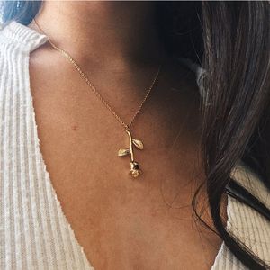 Roze goud roos bloem hanger kettingen vrouwen meisjes schoonheid en beest verklaring paar sieraden collier liefhebbers geschenken DHL groothandel