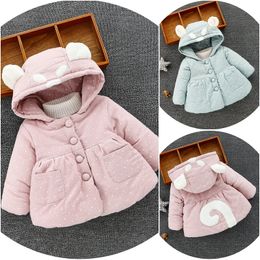 Manteau d'hiver à capuche rose pour bébé, vêtements chauds pour jumeaux, manteau pour tout-petits filles, veste d'hiver pour bébé de 6 à 36 mois