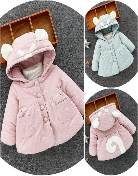 Pink Capicked Winter Coat Baby Baby Warm Winter Twins Chop For Girls Winter Jacket Baby 636 meses5617180
