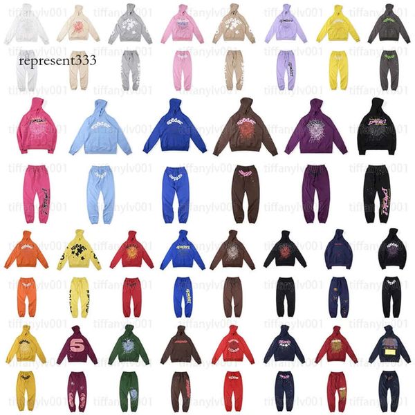 Sweat à capuche rose et pantalon Young Thug Spider Sweat-shirts à capuche pour femmes Web imprimé graphique Y2k sweats à capuche survêtements Eu S / M / L / XL