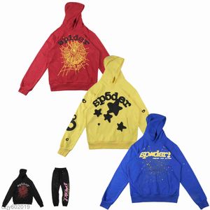 roze hoodie spider hoodie sp5der hoodie grafische designer hoodies Puff Print Joggingbroek Set Verdikte badstof Athleisure Hot Stamping Foam Printing graphic