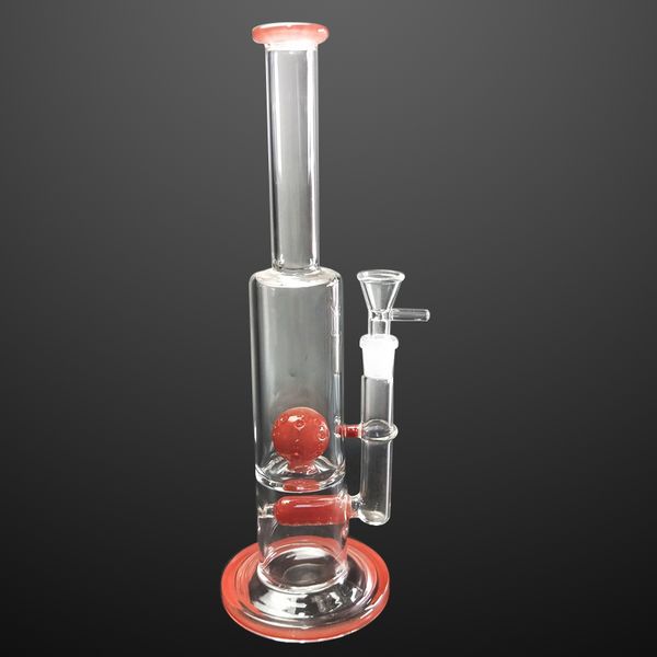 Rose Inline et Ball Perc Percolateur Verre Bongs D'eau Narguilés 12.6 Pouces Huile Dab Rig 14mm Joint pour Fumer Accessoires