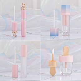 Pink Lip Gloss Tint Plastic Tubes DIY Vacío Maquillaje Big Lipgloss Liquid Lipstick Case Beauty Packaging F2286 Fquwr