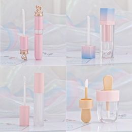 Rose brillant à lèvres teinte Tubes en plastique bricolage vide maquillage grand brillant à lèvres liquide rouge à lèvres étui beauté emballage F2286 Gaflm