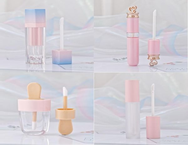 Tubes en plastique de teinte de brillant à lèvres rose, bricolage, maquillage vide, grand brillant à lèvres liquide, étui de rouge à lèvres, emballage de beauté F22868277927