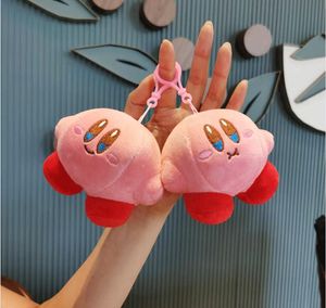 Roze Little Kirby Plush Keychains Jewelry Schoolbag Backpack Ornament Kids geschenken ongeveer 10 cm