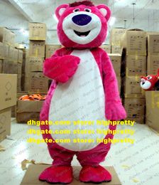 Pink LOTSO Bear Mascot Costume Adult Cartoon Character Outfit Inauguración Aniversarios Gran apertura CX4013