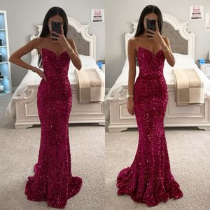 Roze zeemeermin prom lieverd glitter pailletten elegante backless formele jurken avond special ocn belfress feestjurk