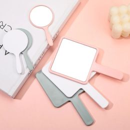 Roze spiegel draagbare vierkante vorm handheld spiegel schattig klein voor dagelijkse cosmetische make -up