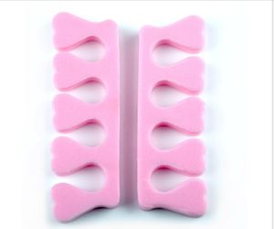 Pink Nail Art Toes Separators Fingers Foots Sponge Soft Gel UV Beauty Tools Polish Manicure Pedicure Professional