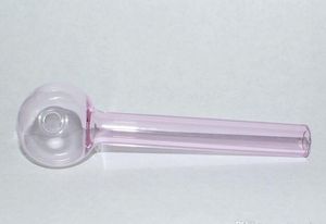 Pink Oil Burner Plain Pyrex Dikke Glas 15cm Lange verkoper Gratis verzending