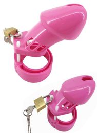 Dispositif en plastique rose anneau de pénis CB6000 CB6000S Cage à coq Cage pénis Sleve serrure jeux pour adultes jouets sexuels G7-3-5 2103232971279