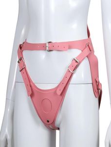 Roze Pu Leer Bdsm Bondage Riem Op Dildo Verstelbare Strapon Slipje Strapless Harnas Lesbische Seksspeeltje Voor Vrouwen8913959