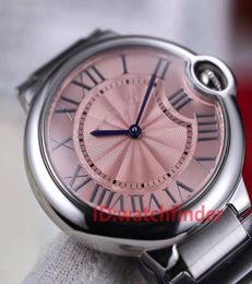 Rosa Quarz Leder Schwarz Damen Edelstahl Band Unisex Luxus Kleid Mode Armbanduhren Damen Designer Uhren Watch2188890