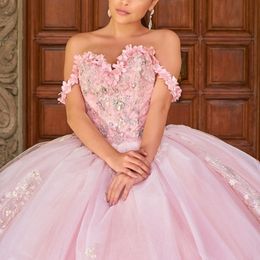 Robes De Quinceanera rose fleurs chérie douce 15 filles robe De princesse robes De bal robes De bal 328 328