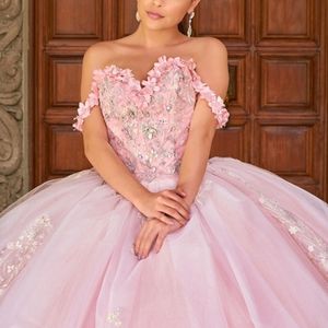 Robes De Quinceanera rose fleurs chérie douce 15 filles robe De princesse robes De bal robes De bal 328 328