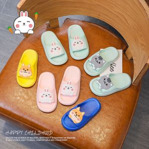 Pink Rabbit Children's Slippers Zomer Antislip Bad Cartoon Huishoudelijke Kinderen Bunny Slipper voor Teenage Girls and Boys Slipper 220423