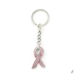 Porte-clés en ruban rose, panneau de soins, publicité publique, sensibilisation au cancer du sein, Logo international, rappel pour les personnes, livraison directe