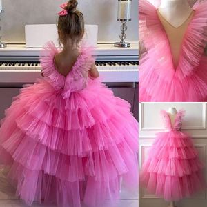 Roches rose pour filles robes pour les mariages pour bébé fête des images réelles enfants