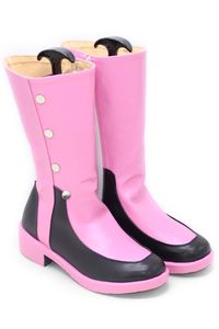 Pink Sakura Cosplay Shoes Card Anime Captor Sakura Cosplay Pu Pu Leather Shoe Halloween Carnival Boot Custom Made