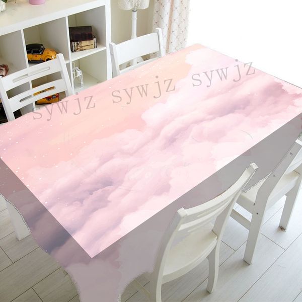 Serie rosa Cloud Sea Table Decorative Tapthe Sala de estar Mesa de comedor Mesa de café Mater