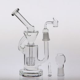 Nouveaux bangs à fumer en verre clair et épais bon marché avec dôme et clou en ligne Perc Bong Pipes à eau 100% Real Image Fumer des narguilés