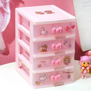 Roze Opbergdoos Leuke Plank Bureau Lade Kleine Cosmetica Briefpapier Set Diversen Desktop Organizer Kantoorbenodigdheden 231220