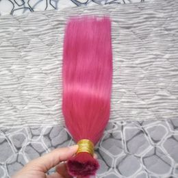 Roze rechte menselijke vlechten haar bulk haar blond menselijk vlechten bulk 100g menselijk vlechten haar bulk geen inslag 1pcs 16 "18" 20 "22" 24 "26"