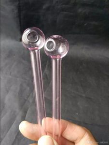 Accessoires de bongs en verre de pot droit rose longs 15 cm Pipes à fumer en verre coloré mini multi-couleurs Pipes à main Meilleure pipe en verre cuillère