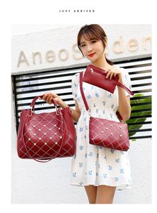 Rose sugao designer sac à main femmes sacs à bandoulière en cuir pu 3 pièces/ensemble sac à main sacs à main de luxe dame shopping sac à main BHP