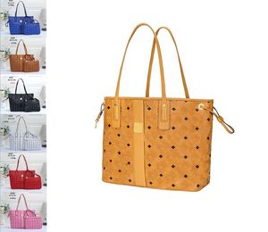 designer handtassen vrouwen schoudertassen hoge kwaliteit letter print lederen draagtas damesportemonnee grote 2 stks/set vele stijlen