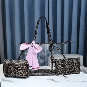 Pink Sugao, bolsos de diseñador, bolso de mano para mujer, buen cuero, letra L, estampado, transparente, monedero, bolso de compras, 3 unids/set, billetera