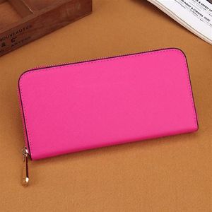 Roze Sugao Designer Wallets Pu Leather Women Wallet Purse Zipper koppeling Lange zaktas met grote kaarthouder Purtus202J