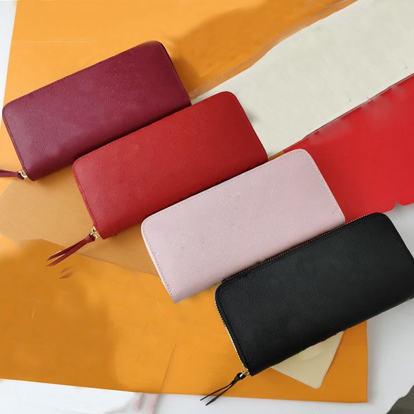 Rose sugao designer portefeuilles femmes sacs à main pochettes Fashion Lady change Purse Zipper Wallet Card Case en cuir véritable LONG-80