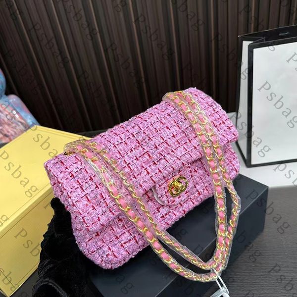 Bolsos sugao rosados, bolso de hombro con cadena, bolso cruzado, bolso de lujo para mujer, bolso de diseñador de lana de alta calidad, buen hardware, bolso de compras de moda para niña, bolso wxz-230914-155