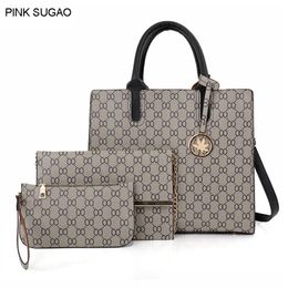 Rose sugao designer de luxe sac à dos qualité concepteur de sac à dos matériel fashionpurses filles ensemble sac à dos 3 couleurs en option283o