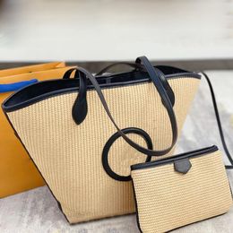 Rose sugao designer sac fourre-tout de luxe sacs à main sacs à main imprimer Lletter femmes sac à bandoulière design tricot haute qualité grande capacité sacs à provisions 2pcs / set wxz-0527-140