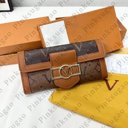 Rose sugao portefeuille pochette sac carte sac à main haute qualité luxe créateur de mode lettre et fleur imprimé portefeuille en cuir pu avec boîte sac à provisions sisi-230802-39