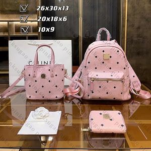 Pink Sugao mujer mochila hombro bandolera bolsos bolsos Gran capcity moda de calidad superior desigers monedero chica embrague bolsa de compras mochilas escolares 3pcs / set