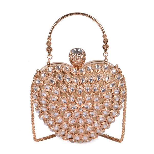 Sugao rose femmes soirée pochette magnifique perle cristal perles mariée sacs de fête de mariage sacs à main CrossBody nouveau style sac à main209e