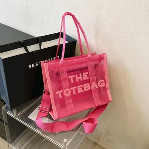roze sugao vrouwen draagtas crossbody schoudertassen handtas grote capaciteit mesh transparant mode luxe designer handtassen boodschappentas meisje portemonnee HBP