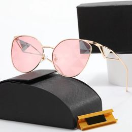 roze zonnebril luxe ontwerpers zonnebril metalen frame skeletachtige tempels Gafas de sol para mujeres dames bril Zilver modemerk Trendy zonnebril