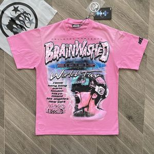 roze tshirt hell star shirt Designer T-Shirt jongens bings tshirts graphic tee HellstarRappe Heren Dames Tshirt Rapper Gewassen Grijs Zwart Heavy Craft casaul streetwear