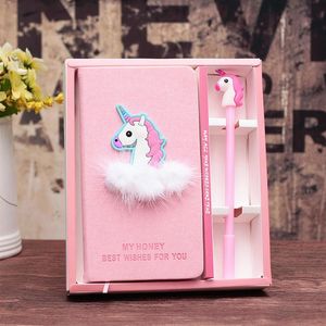 Roze Eenhoorn Flamingo Cactus Notebook Box Set Dagboek met Gel Pen Briefpapier Schoolbenodigdheden Cadeau voor Meisjes Kinderen Studenten WJ0162598